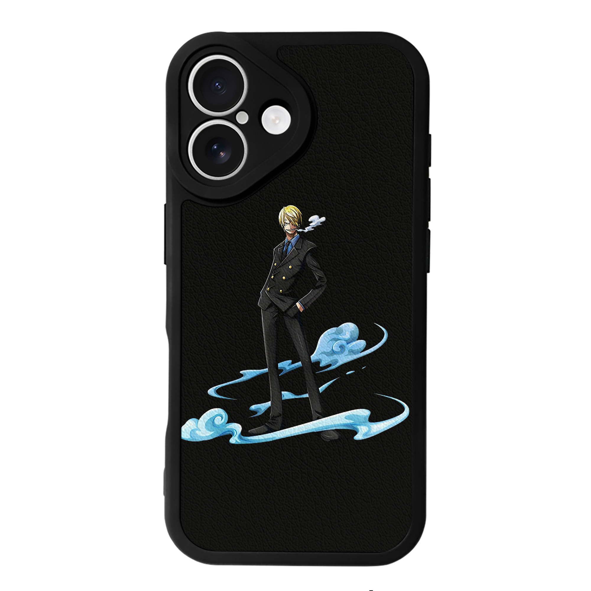 （画像用） ワンピース サンジ ONE PIECE Sanji 【iPhone 16シリーズ対応】シリコンスマホケース（レザー調） 材質：シリコン